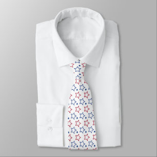 USA Independence Day Patriotic Stars PatterN Neck Tie