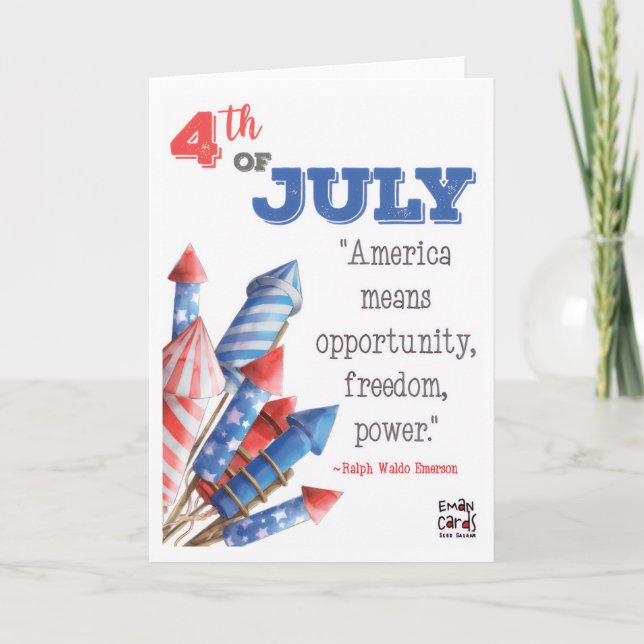 USA Independence Day - Quote Card (Front)