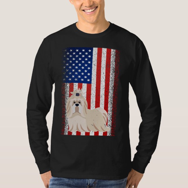 Usa Independence Day Template July 4th American Fl T-Shirt (Front)