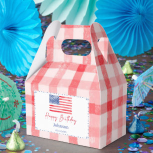 USA Independence Day Themed Birthday Favor Box