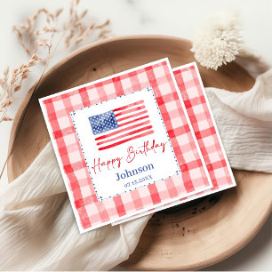 USA Independence Day Themed Birthday Napkins