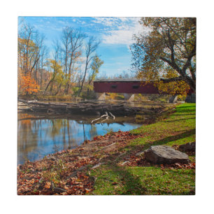USA, Indiana, Cataract Falls State Recreation Ceramic Tile