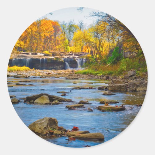 USA Indiana Cataract Falls State Recreation Classic Round Sticker