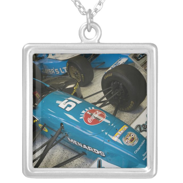 USA, Indiana, Indianapolis: Indianapolis Motor Silver Plated Necklace (Front)
