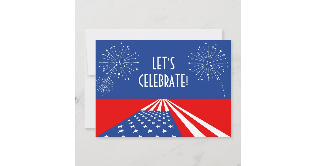 USA Invitation / American Flag Invitation - Custom | Zazzle