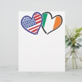 USA Ireland Heart Flags (Standing Front)