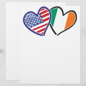 USA Ireland Heart Flags (Front/Back)