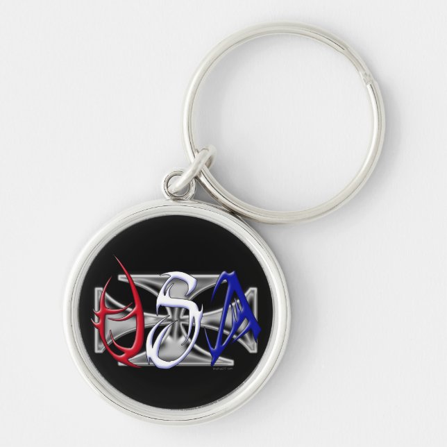 USA Iron Cross Keychain (Front)