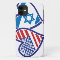USA Israel Heart Flag