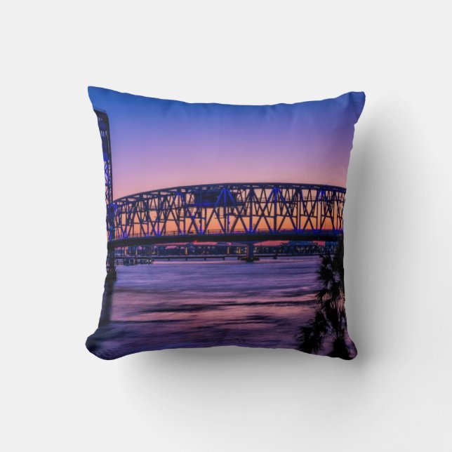 USA, Jacksonville, Florida Throw Pillow (Front)