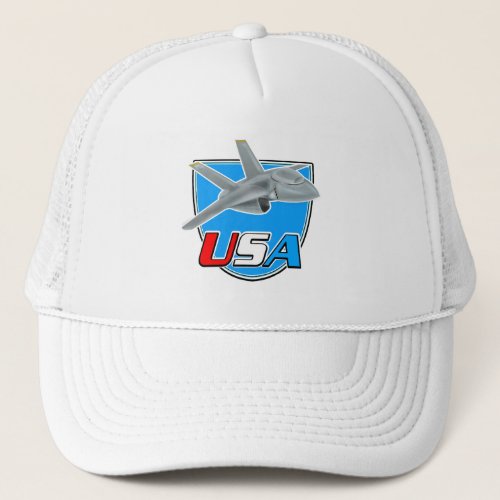 USA jet plane logo Trucker Hat