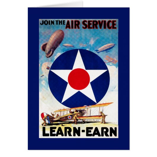 USA - Join the Air Service Learn-Earn Cards (Front)
