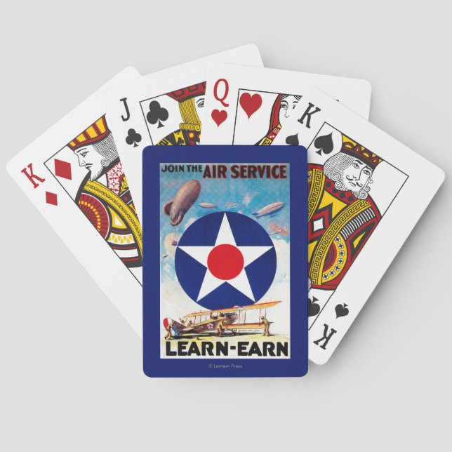 USA - Join the Air Service Learn-Earn Poker Cards (Back)