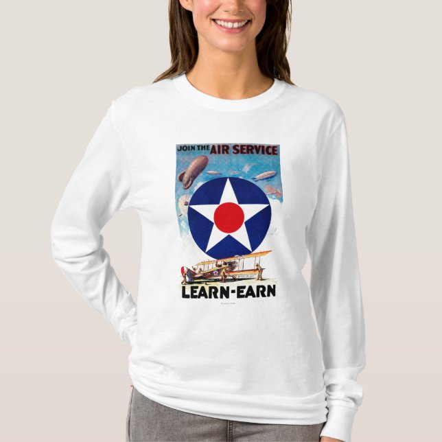 USA - Join the Air Service Learn-Earn T-Shirt (Front)