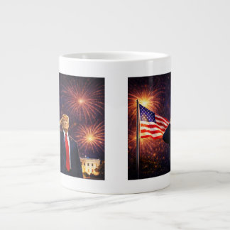 USA JULY 4th 250 Years Trump Excellence Giant Coffee Mug
