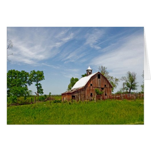 USA, Kansas. Old Red Barn Cards (Front Horizontal)