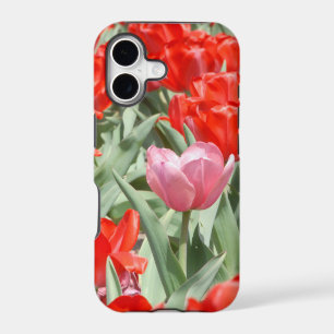 USA, Kansas, Red Tulips With One Pink Tulip iPhone 17 Case