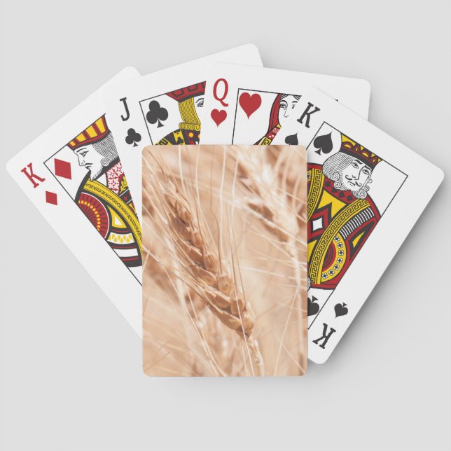 USA, Kansas, Wheat At Harvest Time Poker Cards (Back)