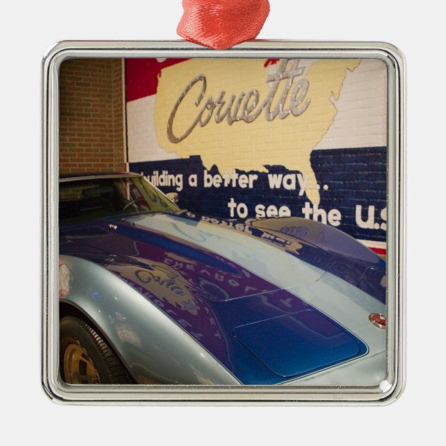 USA, Kentucky, Bowling Green: National Corvette 2 Metal Ornament (Front)