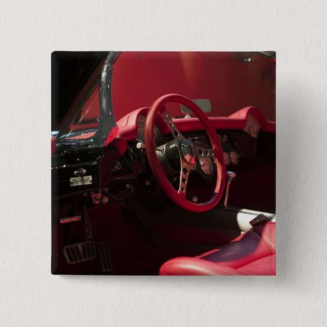 USA, Kentucky, Bowling Green: National Corvette Pinback Button (Front)