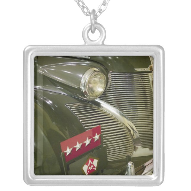 USA, Kentucky, Fort Knox: Patton Museum of Silver Plated Necklace (Front)