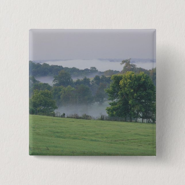 USA, Kentucky. Rolling hills of the Bluegrass Pinback Button (Front)