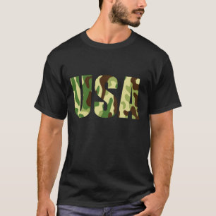 USA khaki camouflage sign T-Shirt