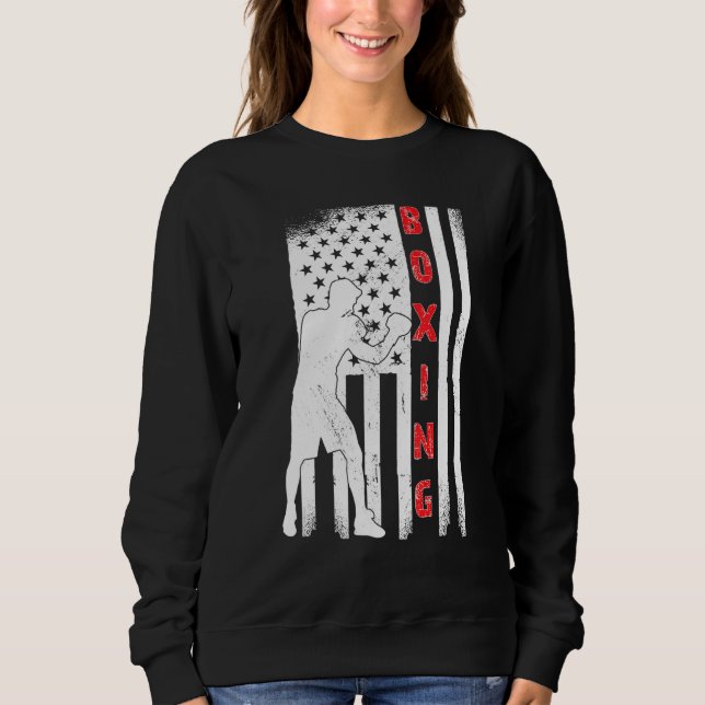 USA kick boxing, US boxing, America kickboxer, Ame Sweatshirt (Front)