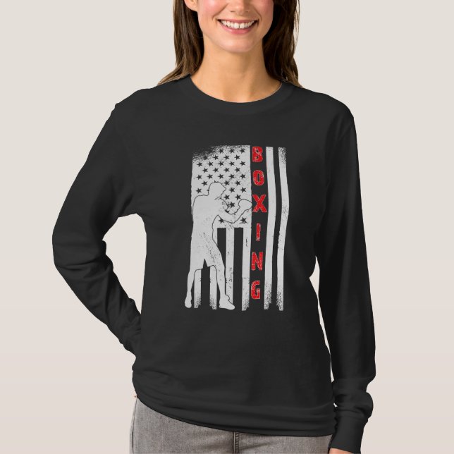 USA kick boxing, US boxing, America kickboxer, Ame T-Shirt (Front)