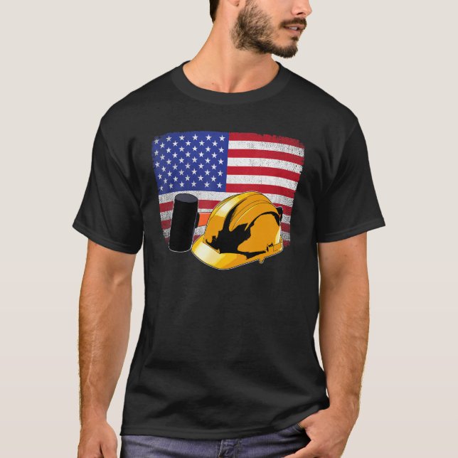 Usa Labor Day  American Labor Movement Tee Men Fla (Front)