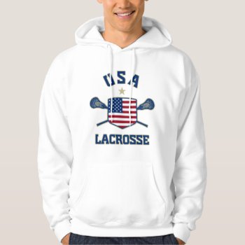 Usa Lacrosse Hoodie by laxshop at Zazzle