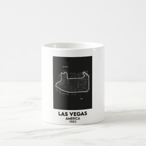 USA Las Vegas F1 circuit map Coffee Mug