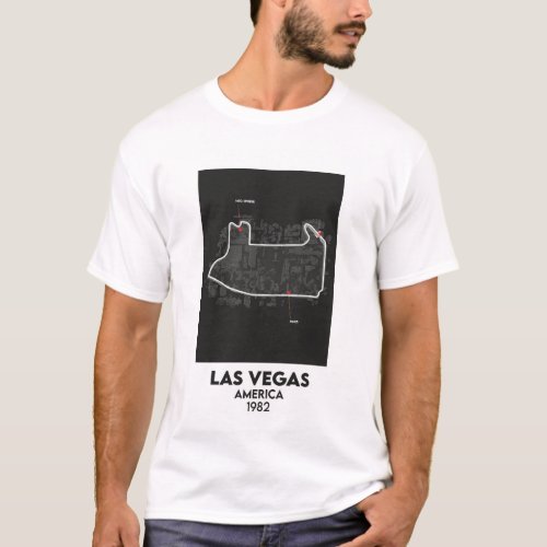 USA Las Vegas F1 circuit map  T_Shirt