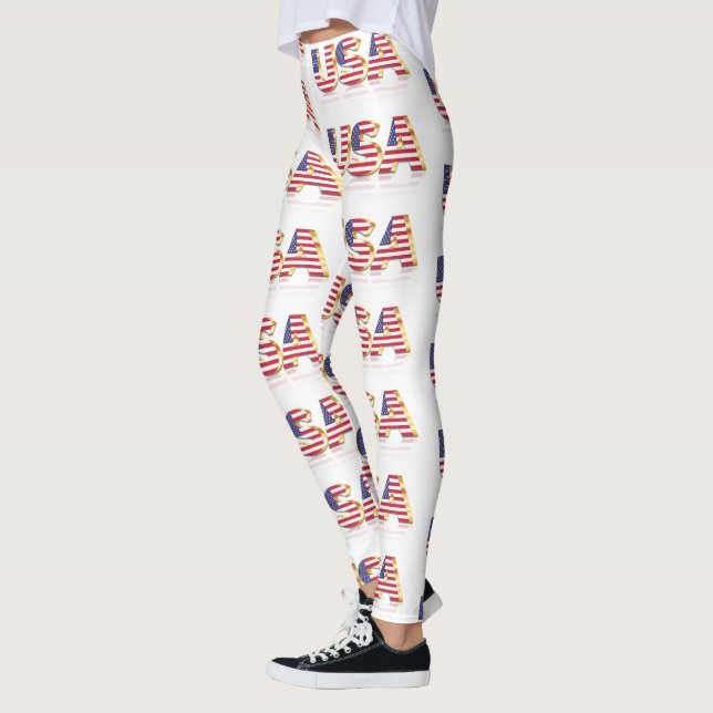 USA Leggings American Flags (Left)