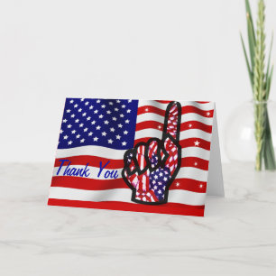 USA!_ LETTERPRESS THANK YOU CARD