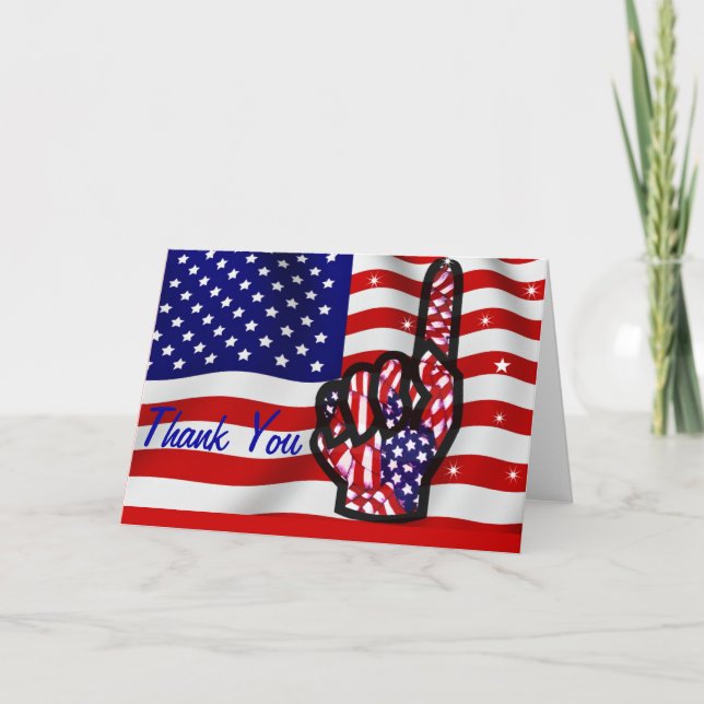 USA!_ LETTERPRESS THANK YOU CARD (Front)