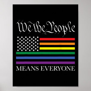 Usa Lgbtq Equality We The People Means Everyone Ga Poster