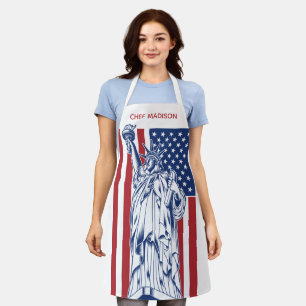 USA Liberty custom name Apron