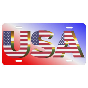 USA LICENSE PLATE