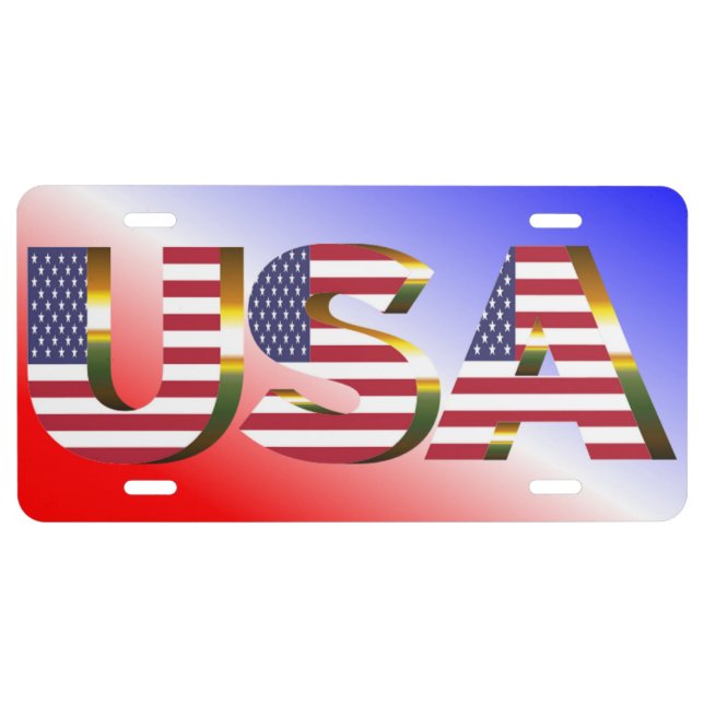 USA LICENSE PLATE (Front)