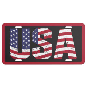 USA LICENSE PLATE