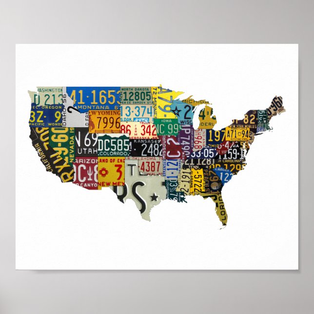 USA license plates Poster (Front)