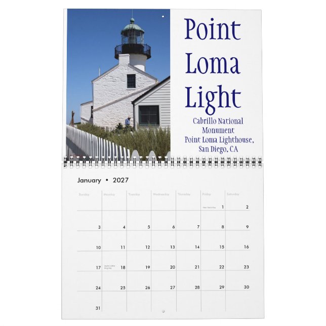 USA Lighthouses wall calendar by DJ Florek (Jan 2027)