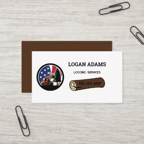 USA Logging Service Business Card