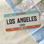 USA LOS ANGELES CALIFORNIA LISENCE PLATE<br><div class="desc">Cool design featuring a car license plate that reads "Los Angeles,  California". click on edit and change easily the text and colors.</div>