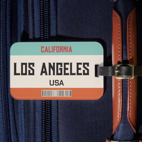 USA LOS ANGELES CALIFORNIA LISENCE PLATE  LUGGAGE TAG