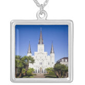 Gold plated necklace Louisiana Home is Where The Heart Is State