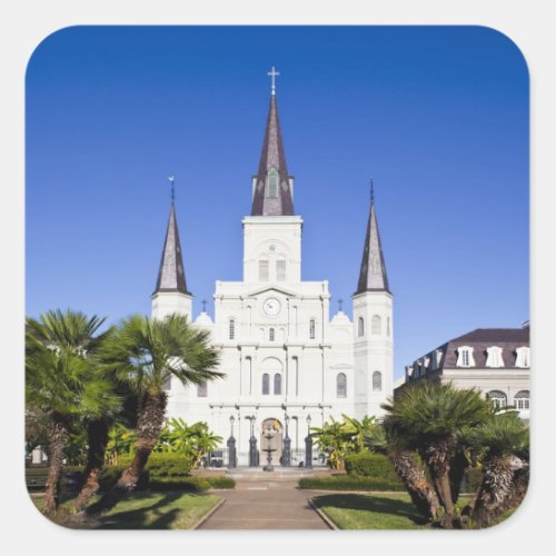 USA Louisiana New Orleans French Quarter Square Sticker