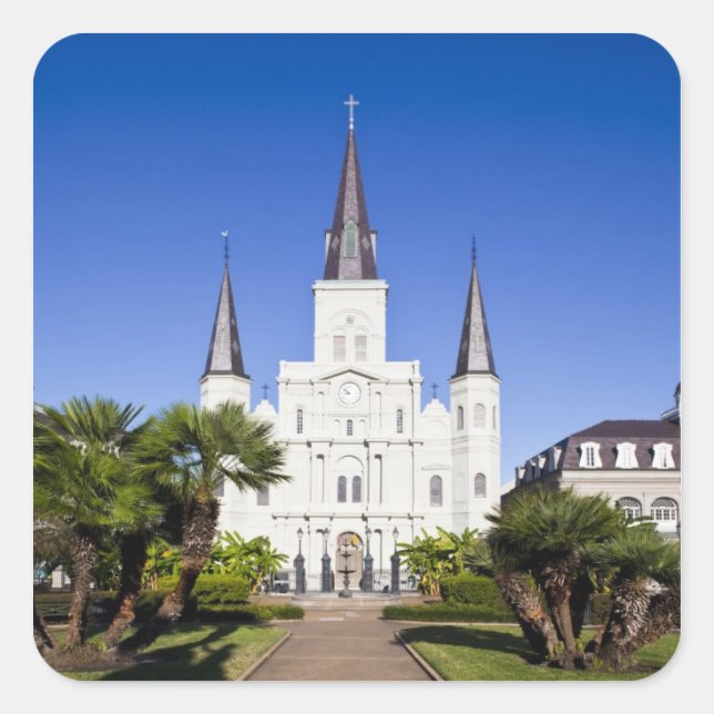 USA, Louisiana, New Orleans. French Quarter, Square Sticker (Front)