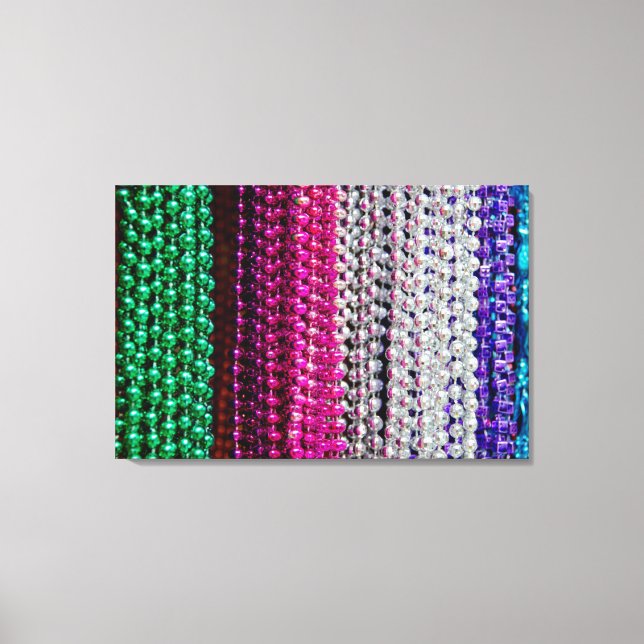 USA, Louisiana, New Orleans. Mardi Gras Beads Canvas Print (Front)